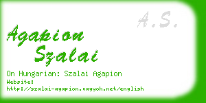 agapion szalai business card